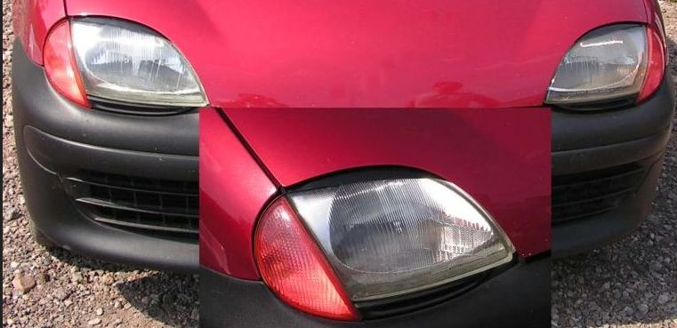 Brewki na reflektory, na lampy przednie do samochodu Fiat Seicento -605900 ABS