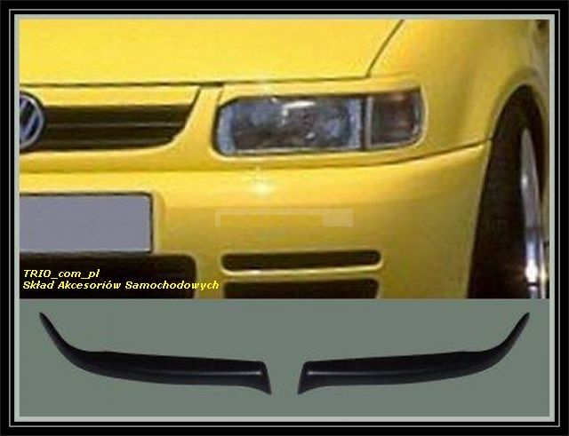 Brewki na reflektory, na lampy przednie do samochodu Volkswagen Polo III 6N -1707900 ABS