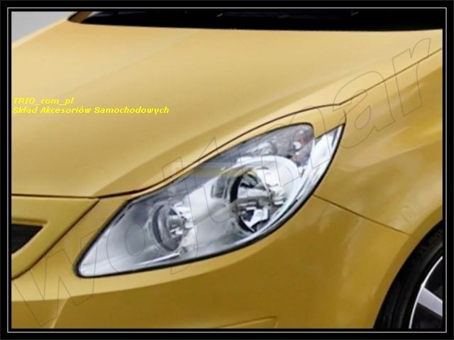 Brewki na reflektory, na lampy przednie do samochodu Opel Corsa D -1014900 ABS