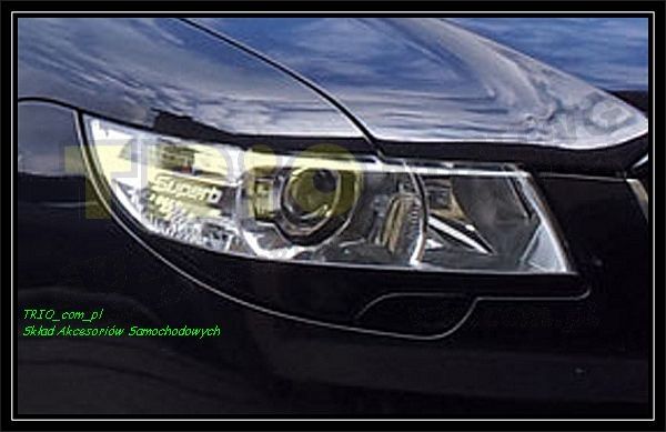 Brewki na reflektory, na lampy przednie do samochodu Skoda Superb II -1607900 ABS