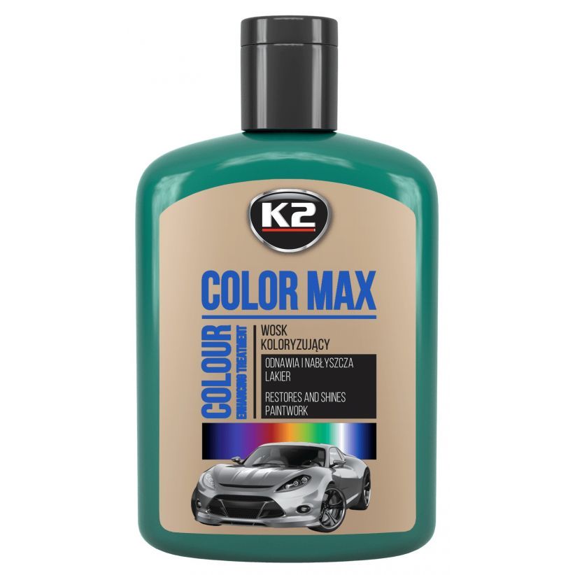 COLORMAX 200ml Ciemnozielony wosk mleczko koloryzujące do karoserii na samochód do pielęgnacji lakieru