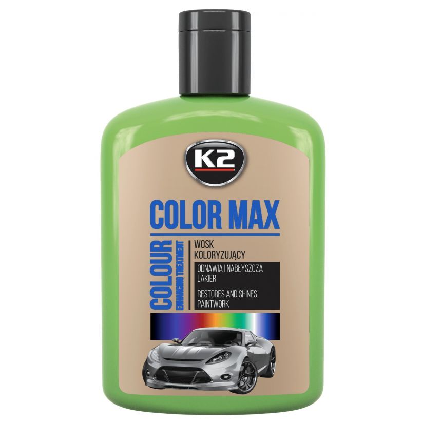 COLORMAX 200ml Jasnozielony wosk mleczko koloryzujące do karoserii na samochód do pielęgnacji lakieru