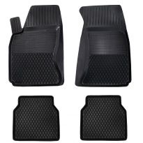 Dywaniki gumowe do samochodu Seat Ibiza I ( komplet lub dywanik na sztuki, przody, tyły ) czarne pod wymiar z rantem
