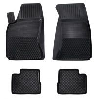Dywaniki gumowe do samochodu Seat Cordoba I  ( komplet lub dywanik na sztuki, przody, tyły ) czarne pod wymiar z rantem 