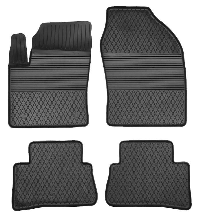 Dywaniki gumowe do samochodu Toyota C-HR 2016r. - ( komplet lub dywanik na sztuki, przody, tyły ) czarne pod wymiar z rantem 