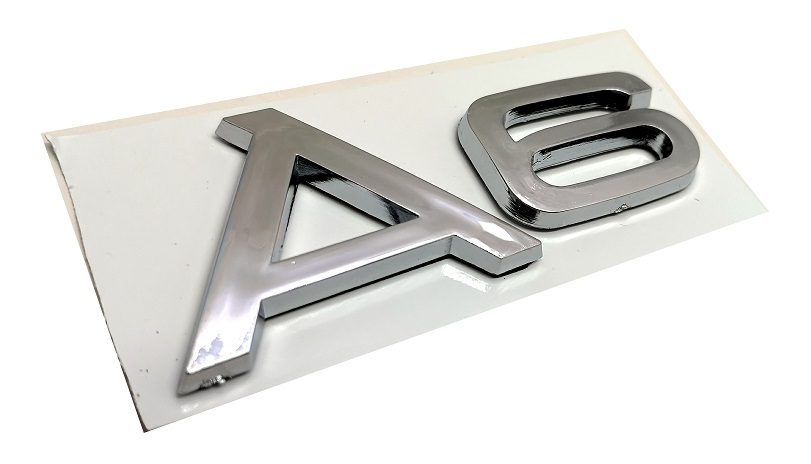 Emblemat znaczek cyfry litery A6 do Audi na tylną klapę