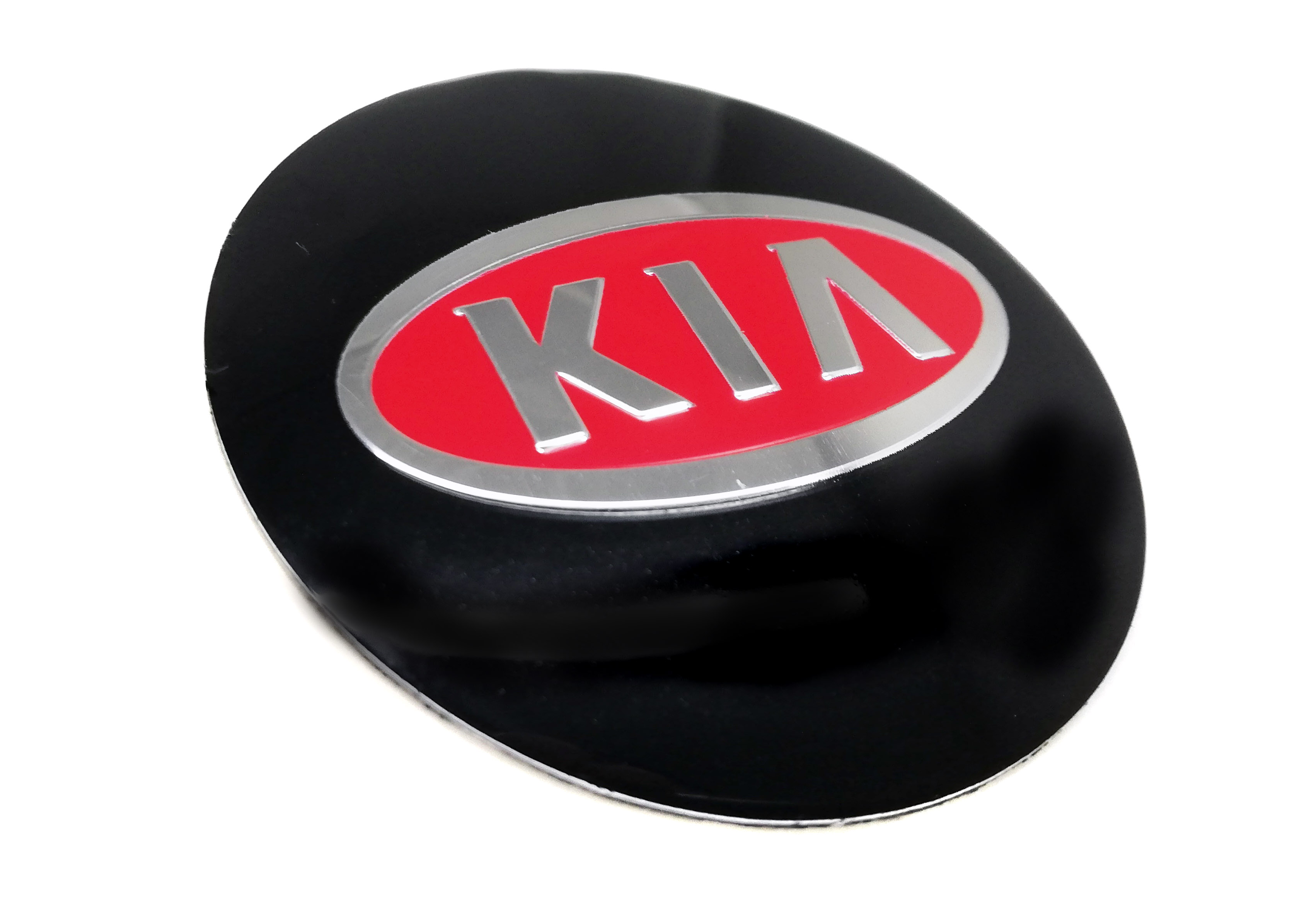 Emblematy naklejki samochodowe logo do KIA czarno czerwony