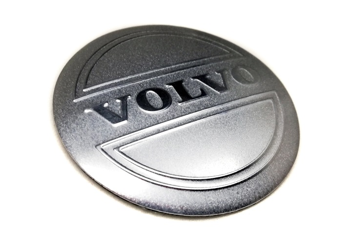 Emblematy naklejki samochodowe logo do Volvo srebrne 56mm
