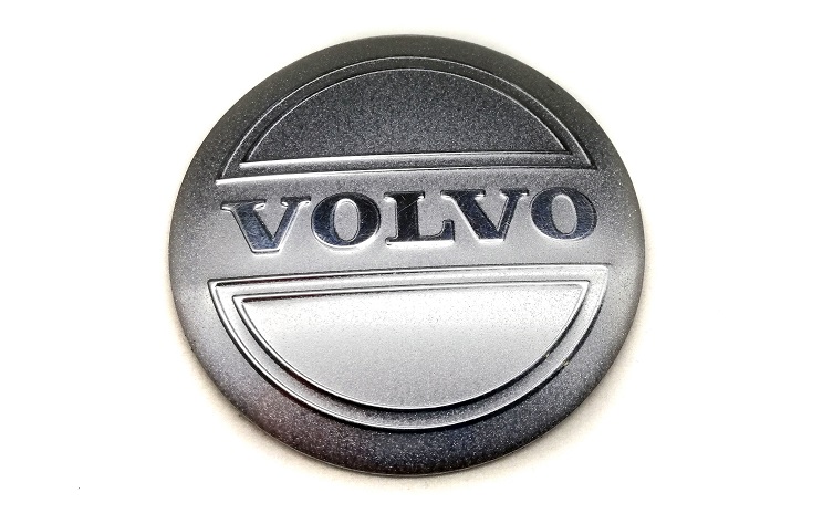 Emblematy naklejki samochodowe logo do Volvo srebrne 60mm