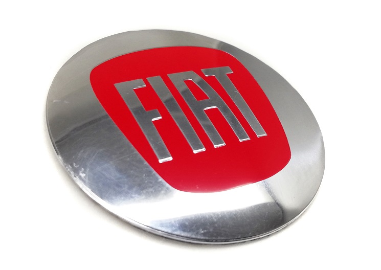 Emblematy naklejki samochodowe logo do Fiat czerwony 60mm