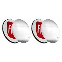 Emblematy samochodowe na kołpaki lub dekielki Logo FIAT czerwony 50mm , 5cm naklejki na kołpaki lub dekielki 4 sztuki zamiennik