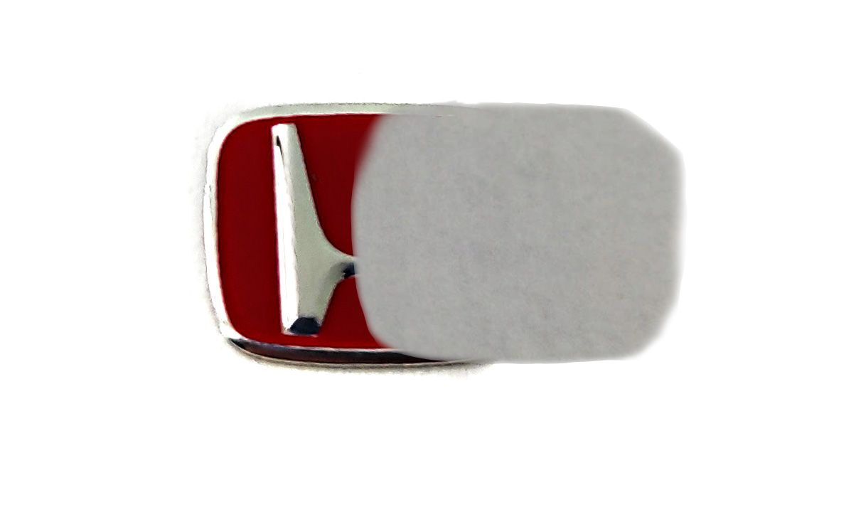 Aluminiowy emblemat zamiennik do Honda do kluczy , reperaturka do pilot w kolorze czerwonym,  13x11mm
