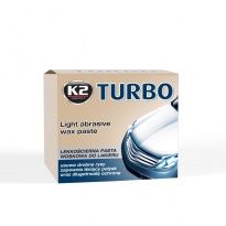 K2 Turbo 230g  Usuwa zarysowania i nabłyszcza lakier doskonała pasta woskowa do karoserii