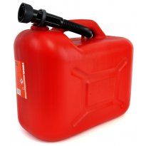 Kanister plastikowy czerwony owalny 20L na paliwo benzyne olej + lejek atest 