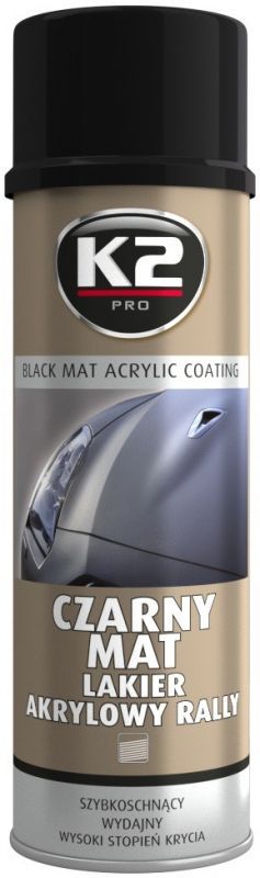 Lakier akrylowy czarny mat spray 500ml - Szybkoschnąca czarna, matowa farba akrylowa
