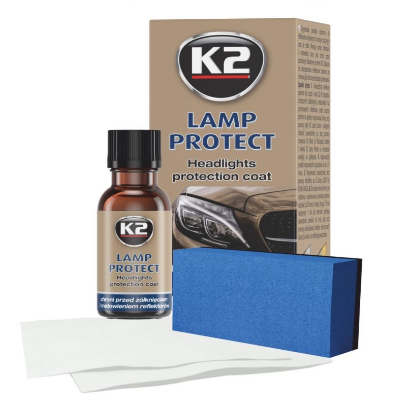 Lamp Protect K2 10ml Powłoka ochronna na reflektory lampy samochodowe ochrona przed UV do reflektorów
