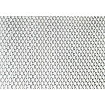 Siatka Aluminiowa srebrna Tuningowa, na wloty powietrza, atrapy, zderzak, R1S, rombowa o wymiarach 100cm x 25 cm, oczka